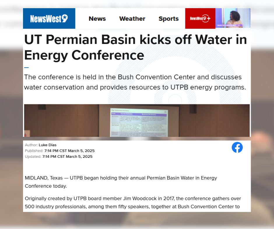 Newswest 9 - Permian Basin kicks off Water in Energy Conference