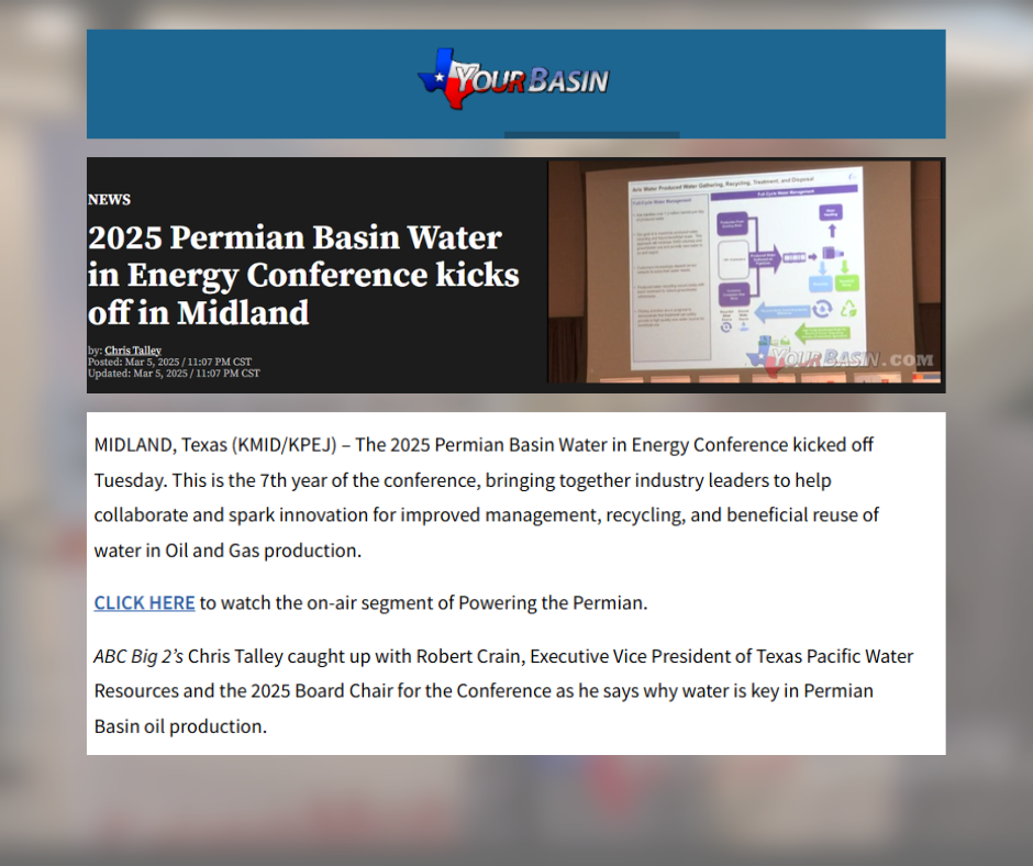 Yourbasin 03/05/2025 - Permian Basin Water in Energy Conference kicks off in Midland